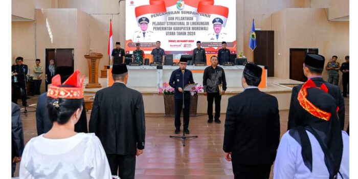 Pelantikan 40 Pejabat oleh Bupati Morut 2024 (sumber : MCDD)