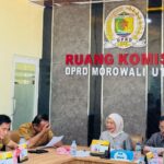 Ketua DPRD Morowali Utara Warda Dg Mamala memimpin rapat Badan Musyawarah DPRD Morut bersama Pemda di Ruang Komisi II DPRD Morowali Utara.